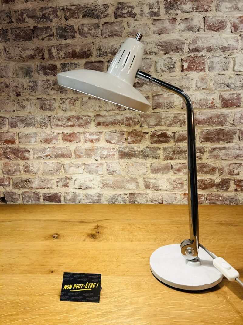 Lampe de bureau vintage blanche Fase