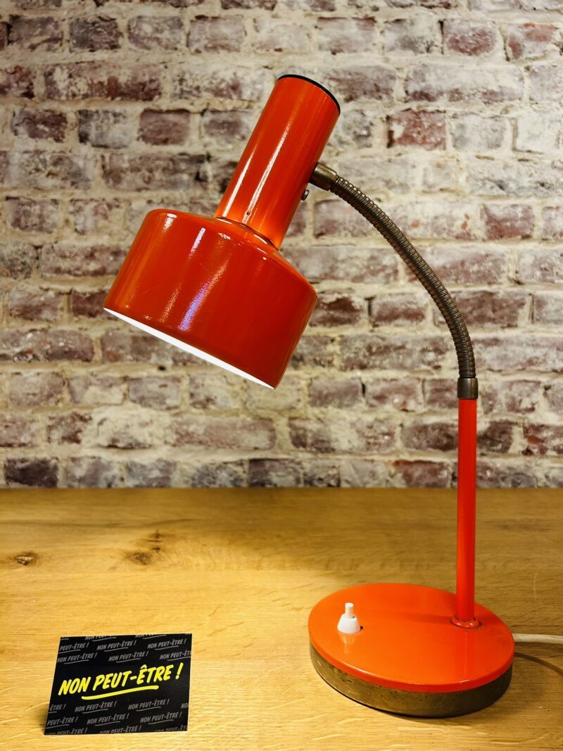 Lampe de bureau vintage orange