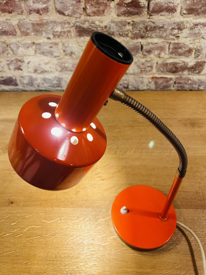 Vintage orange desk lamp - Image 3