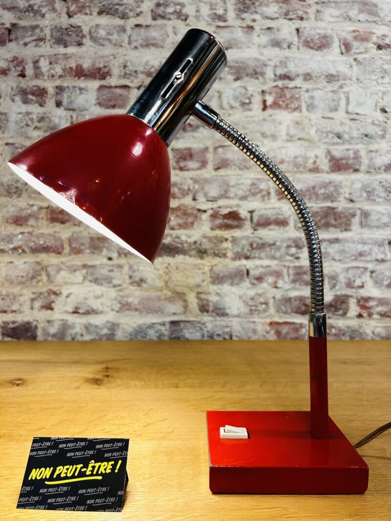 Lampe de bureau vintage rouge