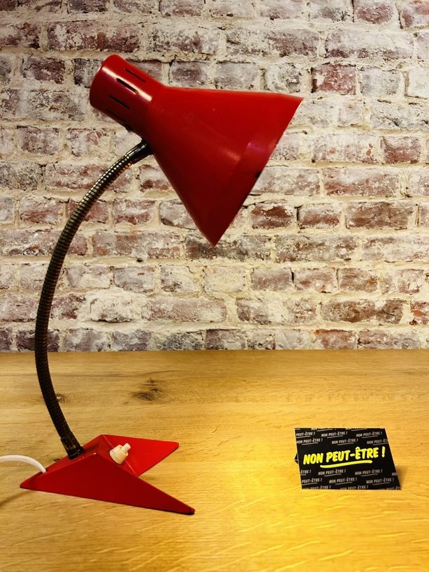 Lampe de bureau vintage rouge