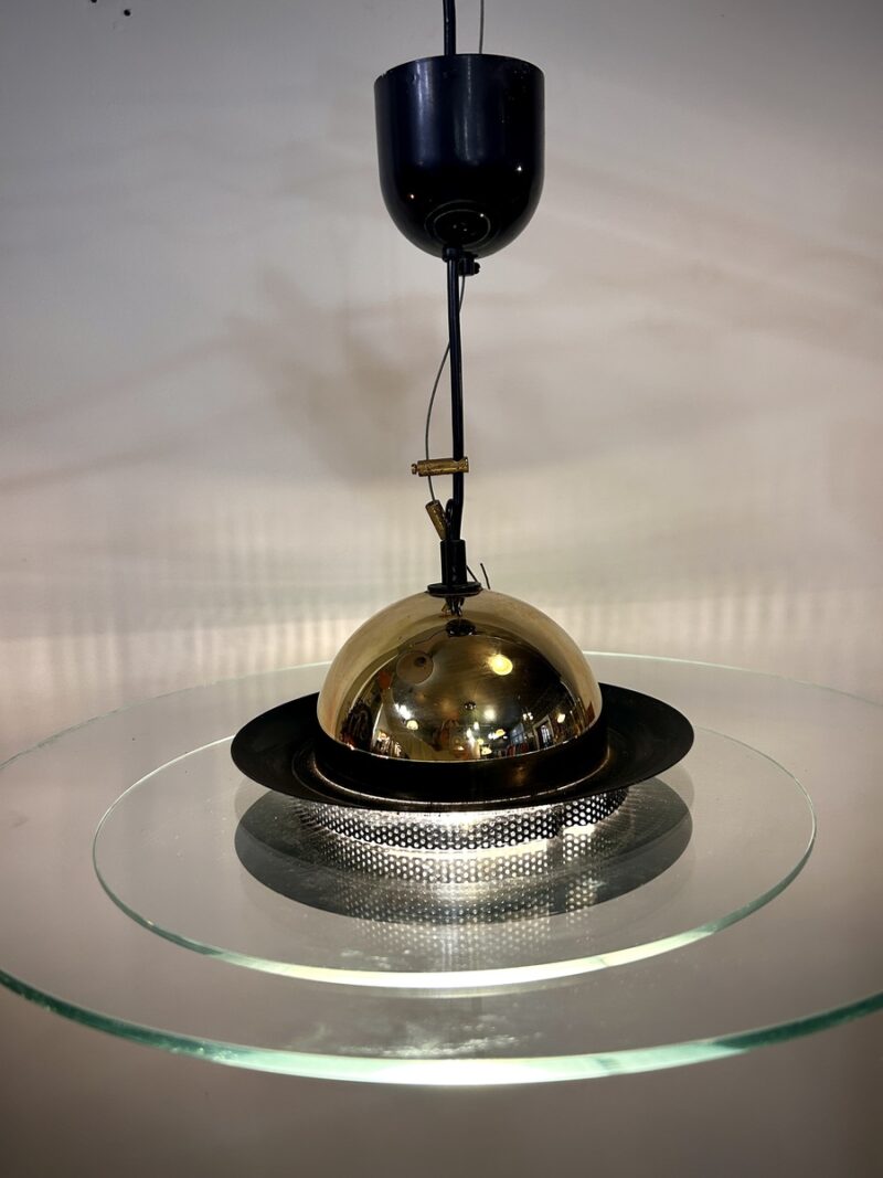 Suspension vintage en verre Massive, design belge intemporel – Image 3