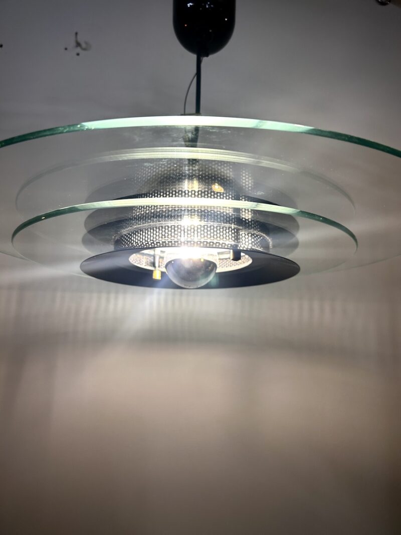 Suspension vintage en verre Massive, design belge intemporel – Image 2