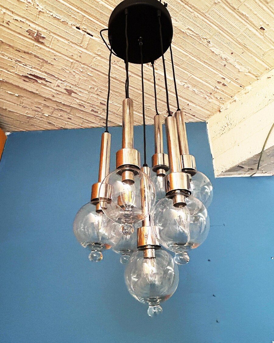 Suspension cascade de verre vintage – Image 3