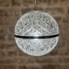Suspension vintage boule en verre ciselé