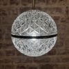 Suspension vintage boule en verre ciselé – Image 3