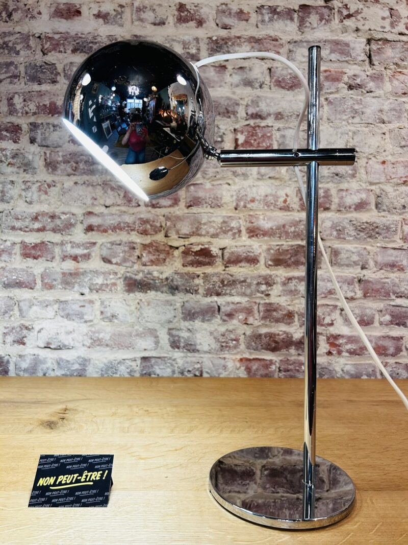 Lampe vintage Space Age chromée