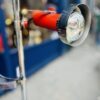 Lampe sur pied vintage rouge – Image 4