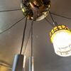 Suspension vintage Raak en verre sculpté et métal orange – Image 4