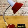 Vintage desk lamp from the 1960s, red and white