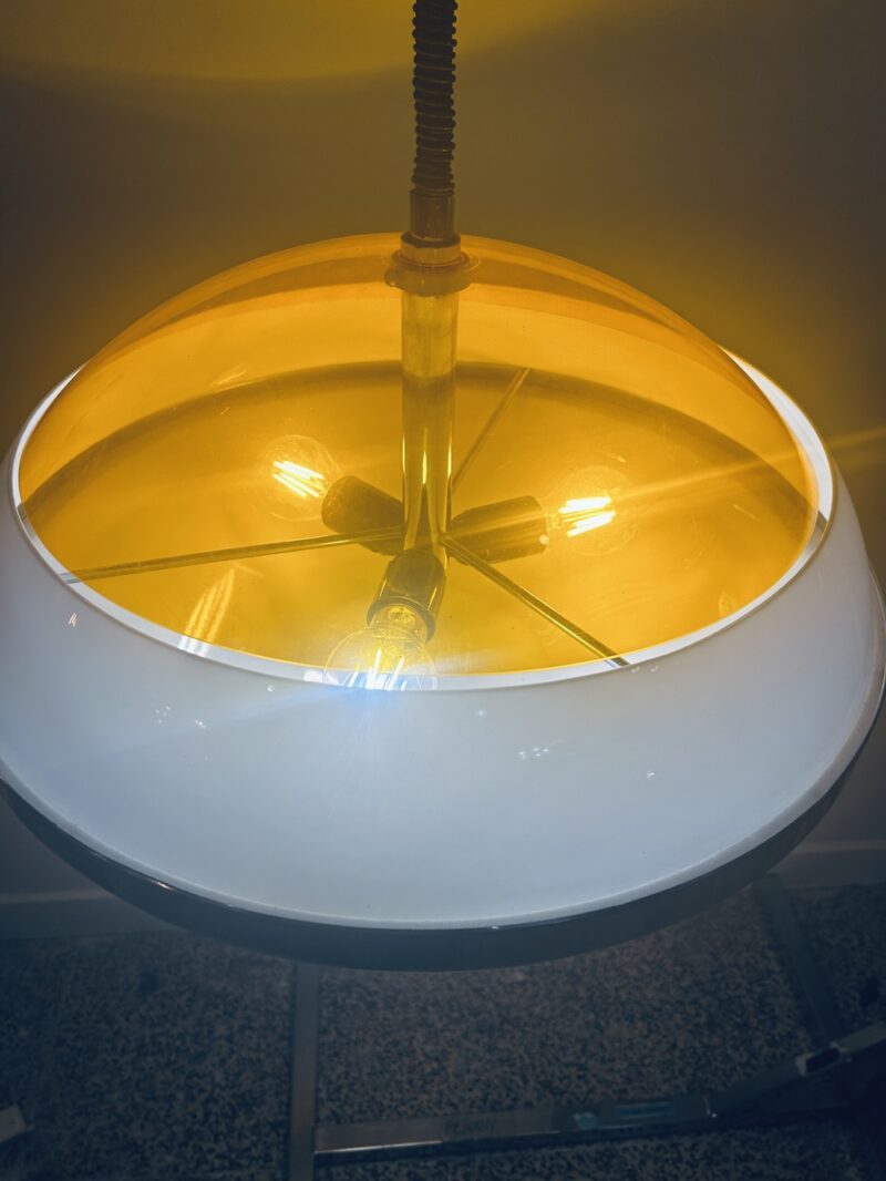 Suspension vintage space age Stilux jaune – Image 3