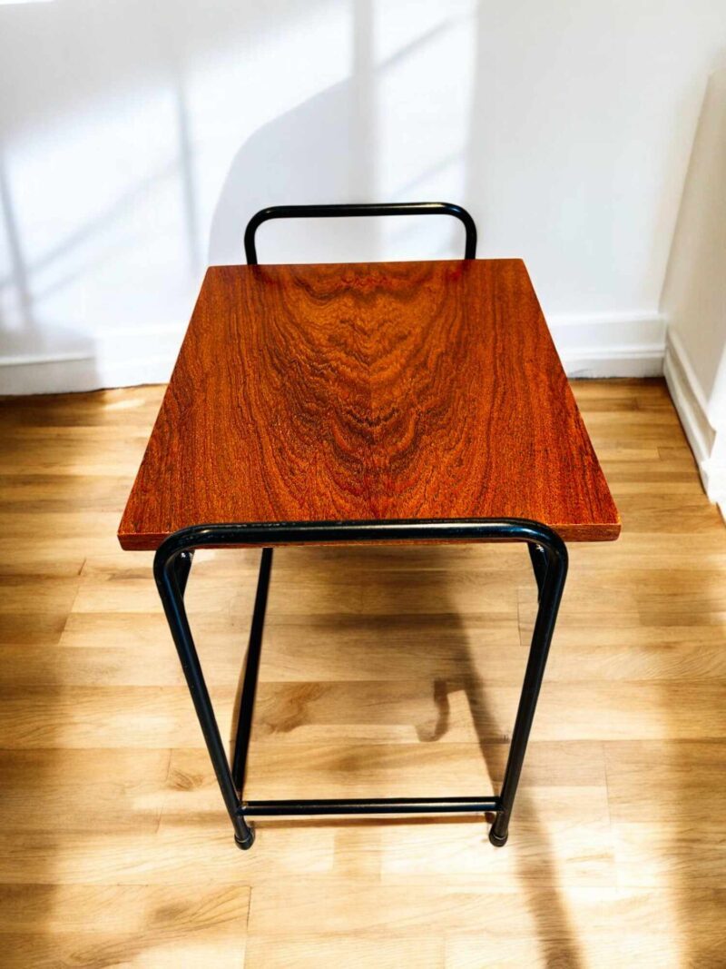 Tables gigognes bois & métal vintage – Image 11