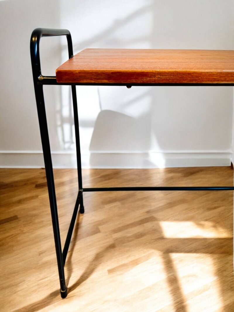 Tables gigognes bois & métal vintage – Image 7