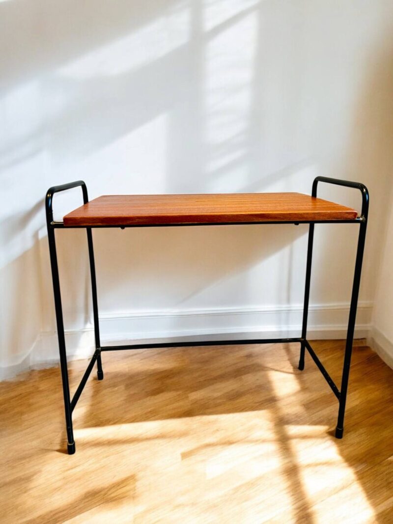 Tables gigognes bois & métal vintage – Image 8