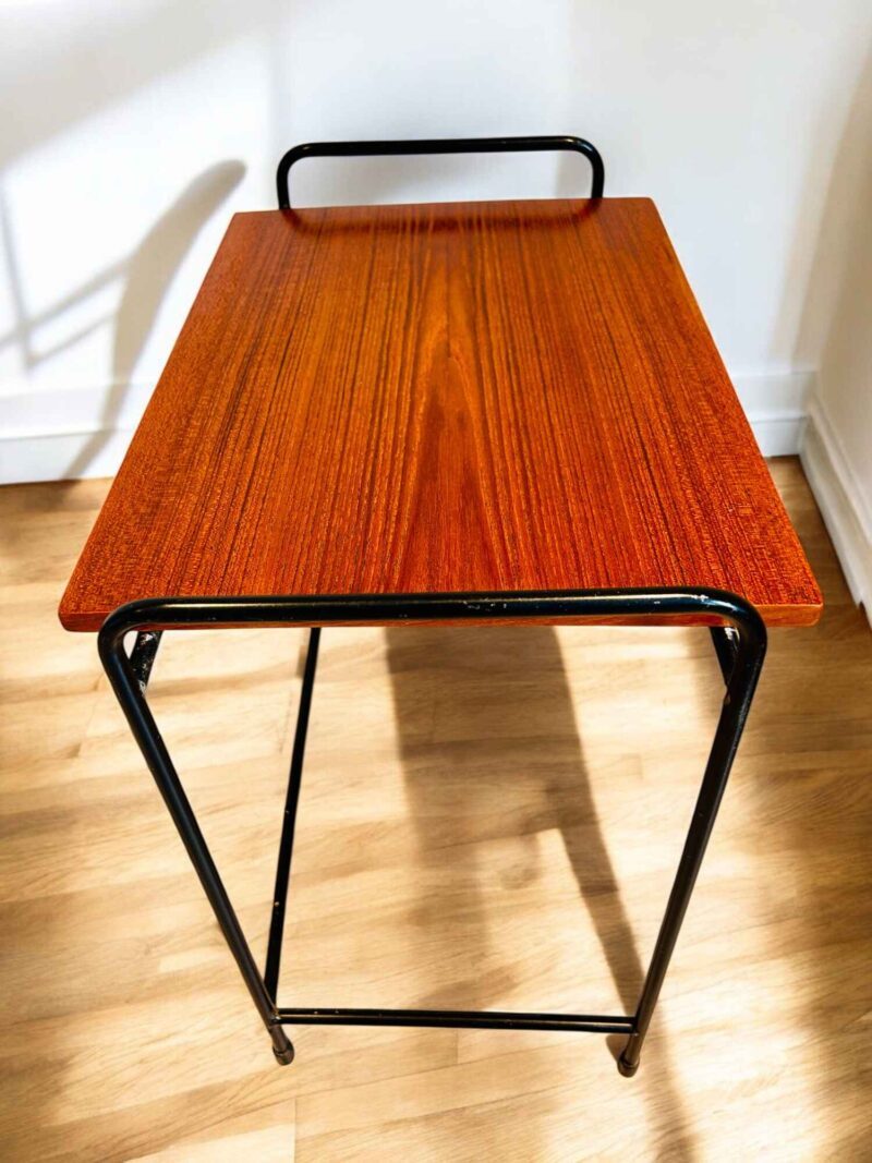 Tables gigognes bois & métal vintage – Image 9