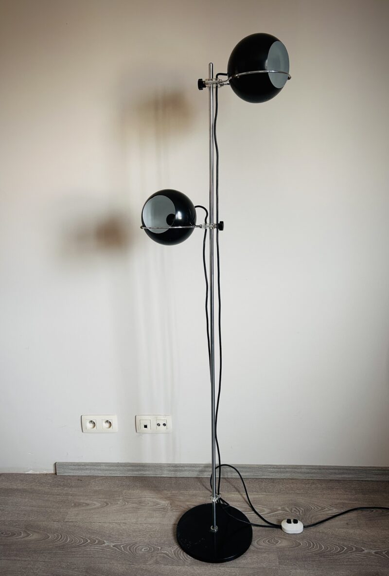 Lampadaire vintage space age noir – Image 2