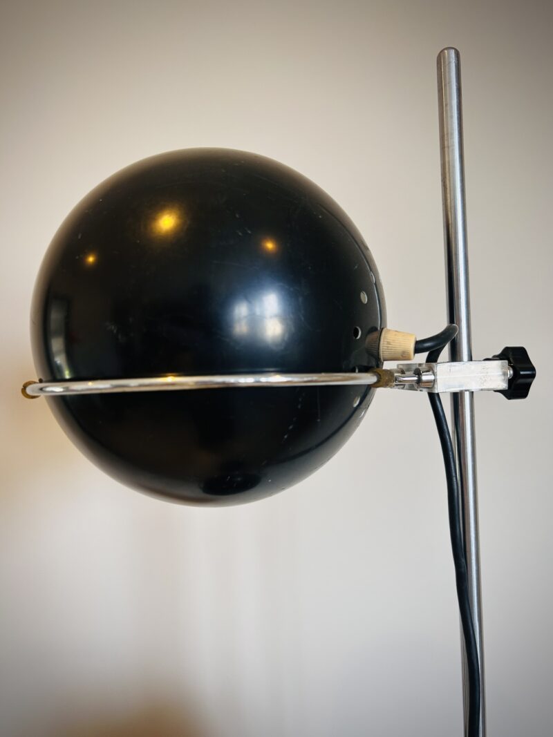 Lampadaire vintage space age noir – Image 5