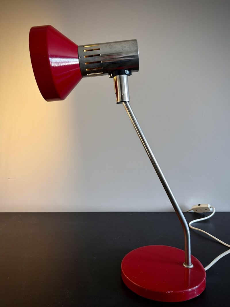 Lampe de bureau rétro rouge