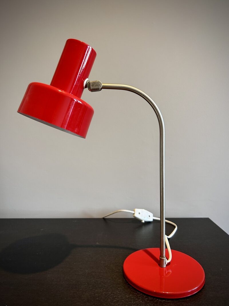 Lampe de bureau vintage rouge pop