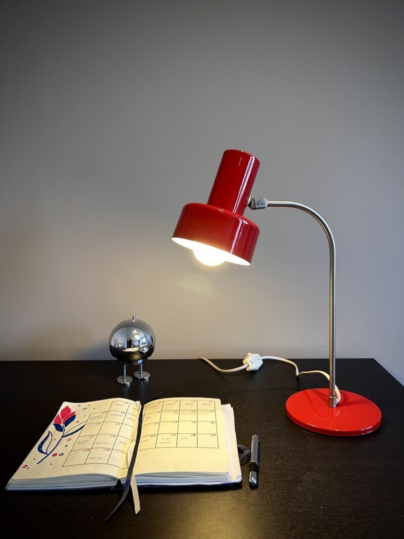Lampe de bureau vintage rouge pop – Image 7