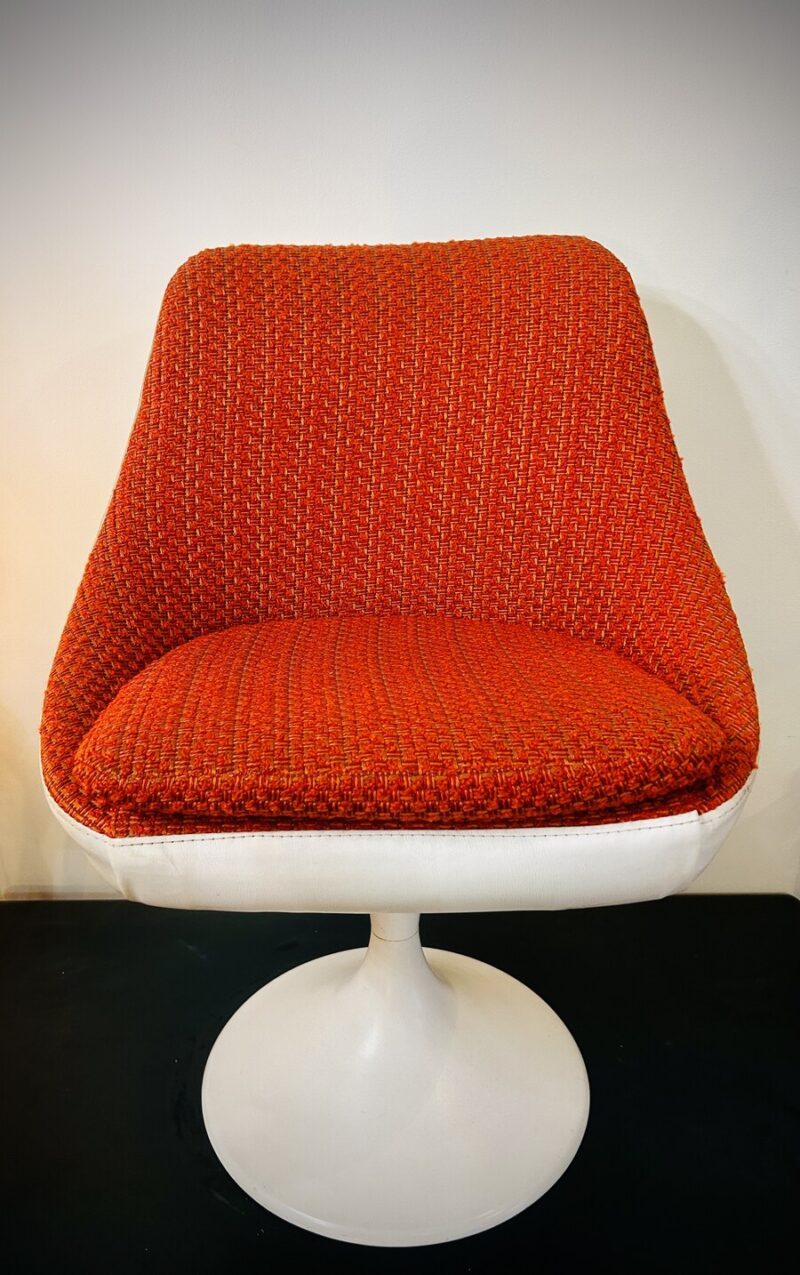 Fauteuil tulipe vintage – orange – Image 4