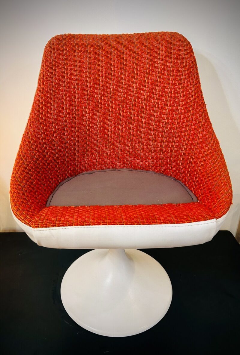 Fauteuil tulipe vintage – orange – Image 5