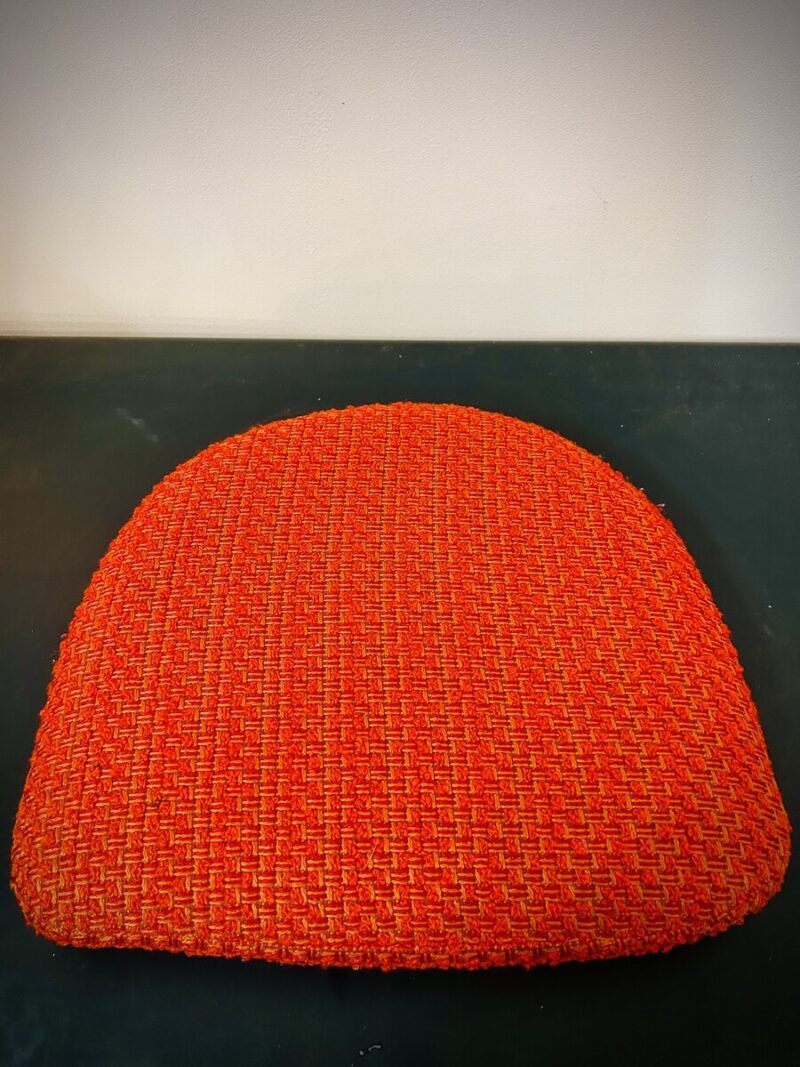 détail tissu texturé orange