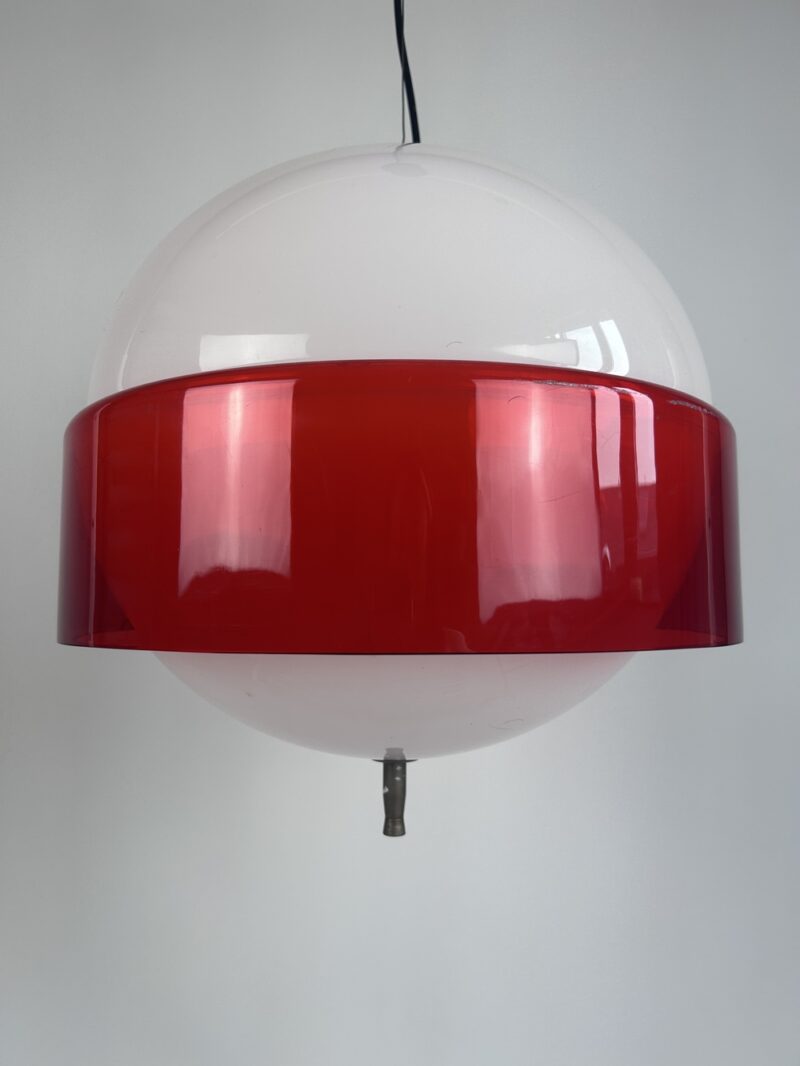 Suspension “Orbitale” – rouge & blanche (70s) – Image 2