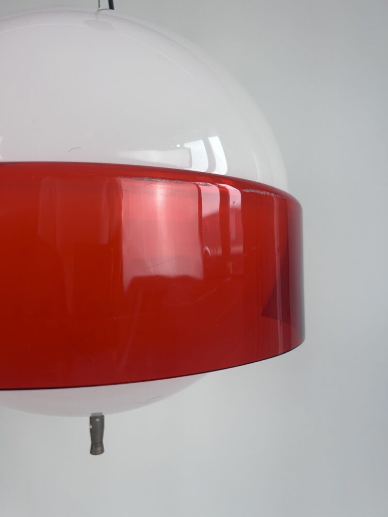Suspension “Orbitale” – rouge & blanche (70s) – Image 3