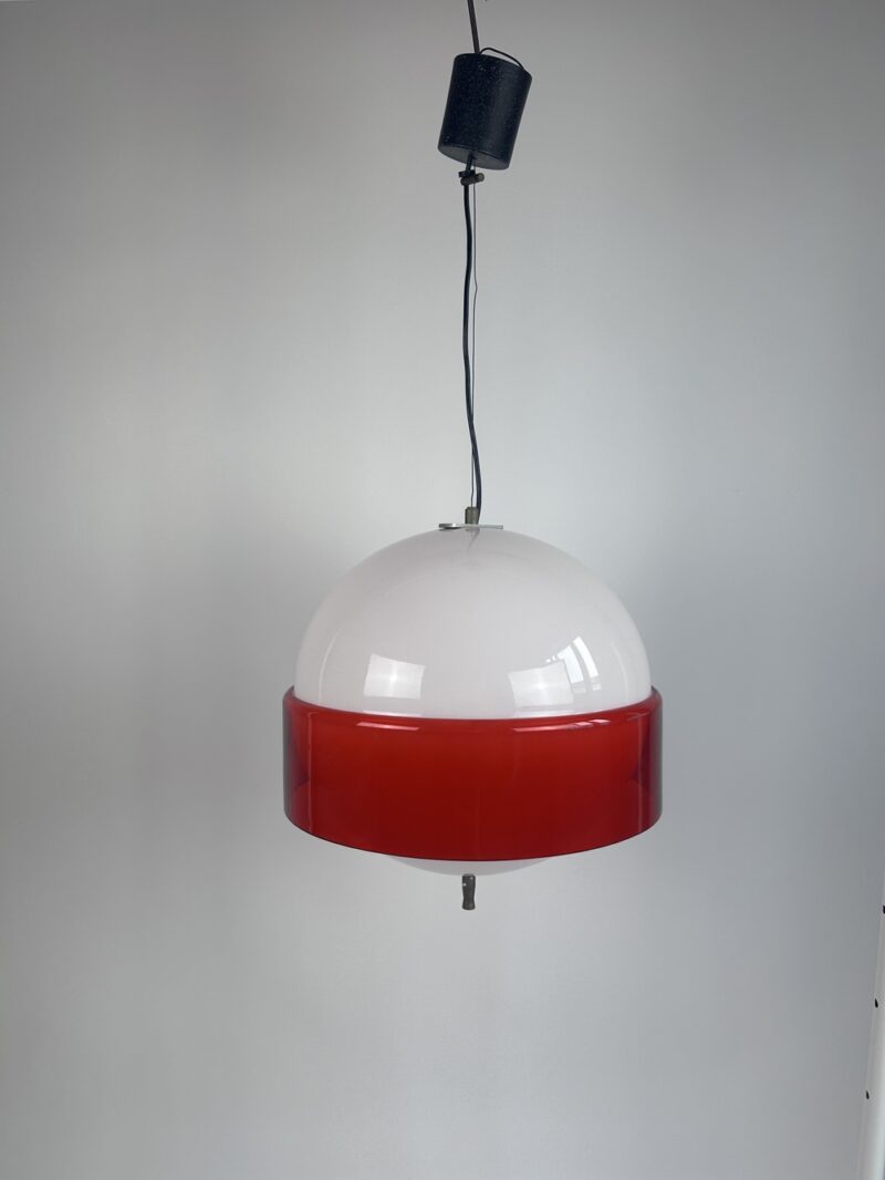 Suspension “Orbitale” – rouge & blanche (70s) – Image 4