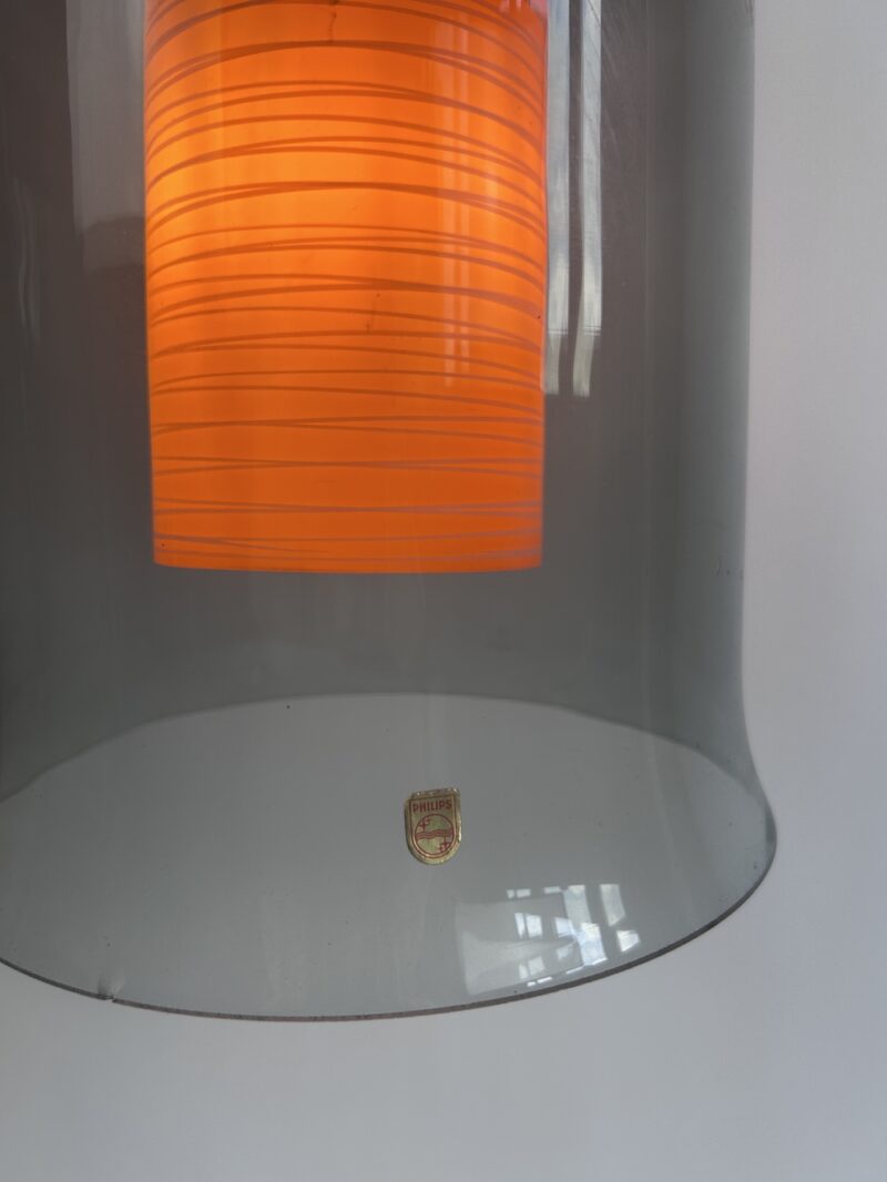 Philips pendant light in orange and smoked glass – wood & Scandinavian look - Image 4