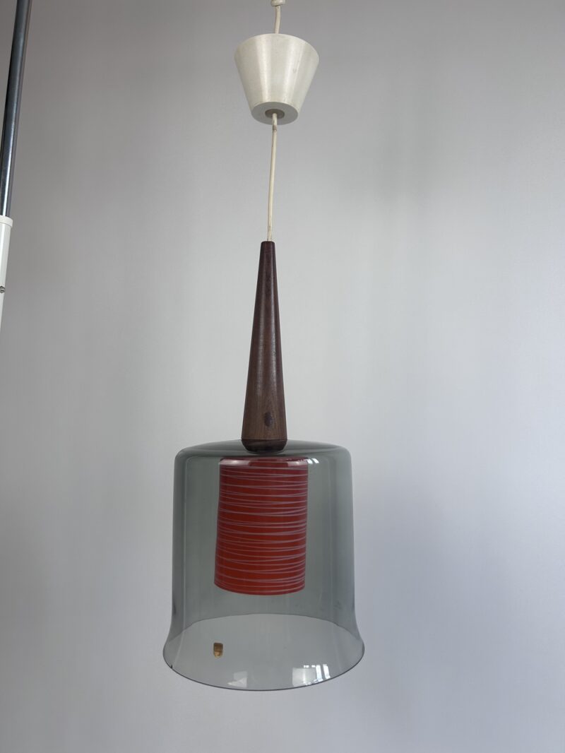 Philips pendant light in orange and smoked glass – wood & Scandinavian look - Image 5